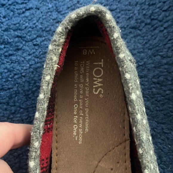 Grey Polka Dot TOMS - Size 8 - Picture 5 of 5